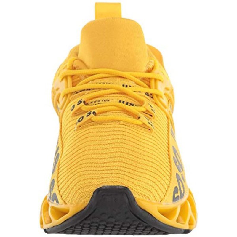 UMYOGO Women's Running Shoes Non Slip Athletic Tennis Walking Blade Type Sneakers 1-1yellow