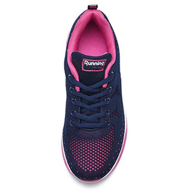 AMAXM Women Air Running Sneakers Athletic Walking Shoes Breathable Tennis for Jogging Gym Sport(US5.5-10 B(M) Rosered