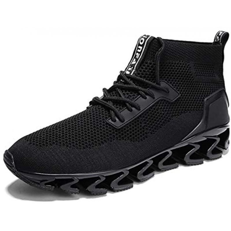 wanhee Men Sport Running Shoes Athletic Tennis Walking Sneakers Black