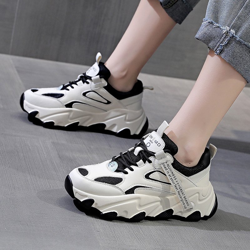 2021 autumn new women's trendy platform shoes platform sneakers running shoes casual women's shoes plus velvet