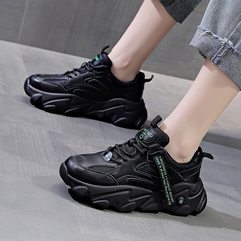 2021 autumn new women's trendy platform shoes platform sneakers running shoes casual women's shoes plus velvet