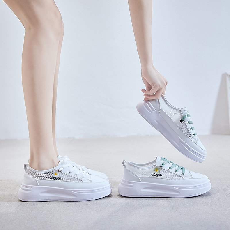 Breathable mesh white shoes women's 2021 summer new student net shoes women's daisy sneakers