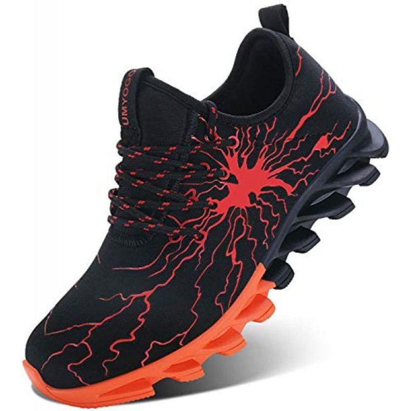 UMYOGO Fashion Graffiti Sneakers Tennis Running Shoes for Men Orange