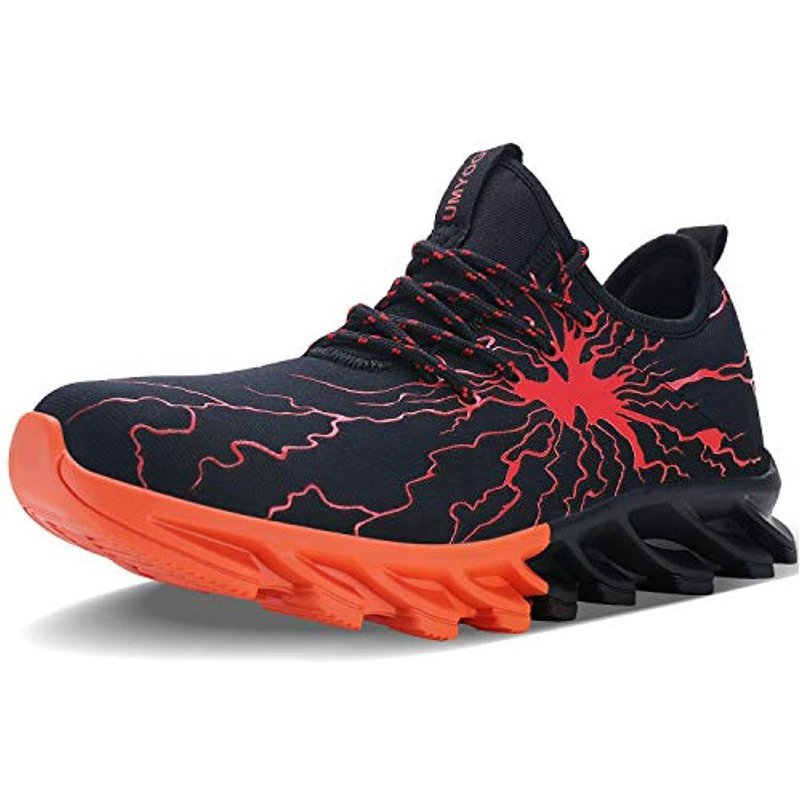 UMYOGO Fashion Graffiti Sneakers Tennis Running Shoes for Men Orange